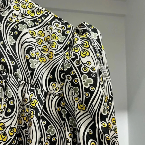 Topshop IDOL paisley mini dress in multi w/ long puff sleeves size 6 NWT Womens - Picture 6 of 14